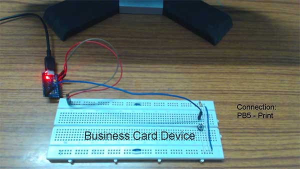 ATMega32u4 Based Digital Business Card